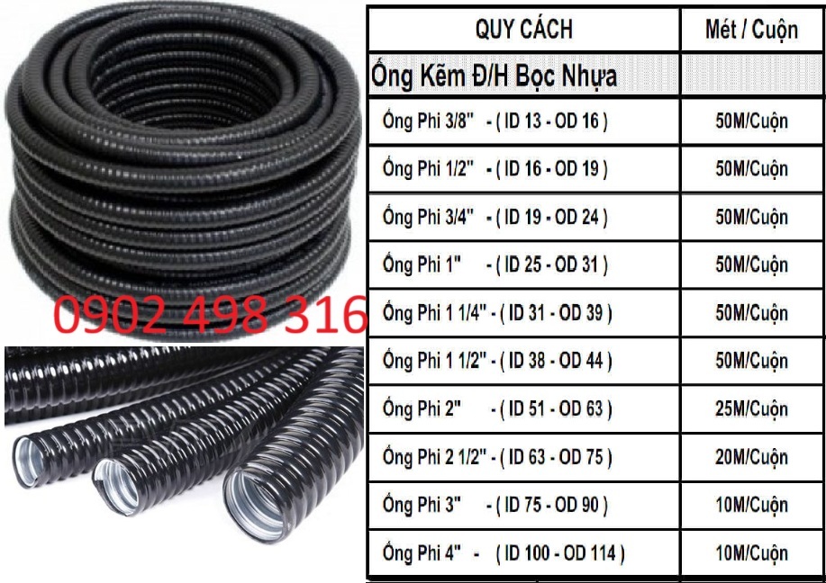 Ruột gà sắt (Ống luồn dây điện lõi thép)