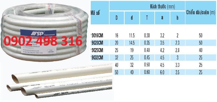 Ruột gà (ống luồn dây điện gân xoắn)
