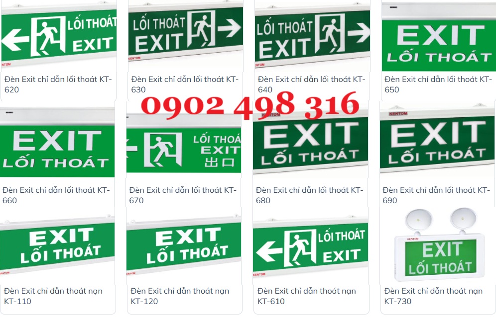 Đèn exit - đèn chiếu sáng công nghiệp chất lượng cao Đèn exit