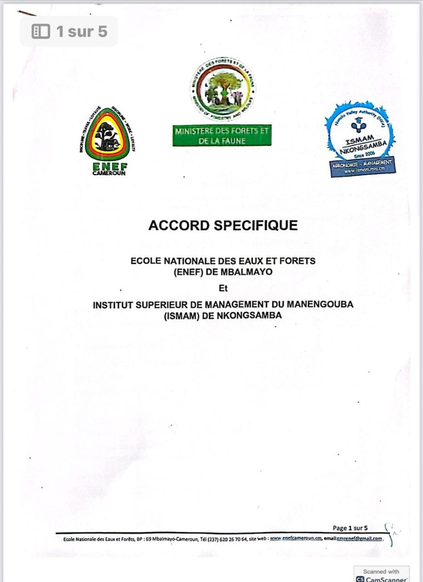 Couverture Accord Spécifique ENEF ISMAM