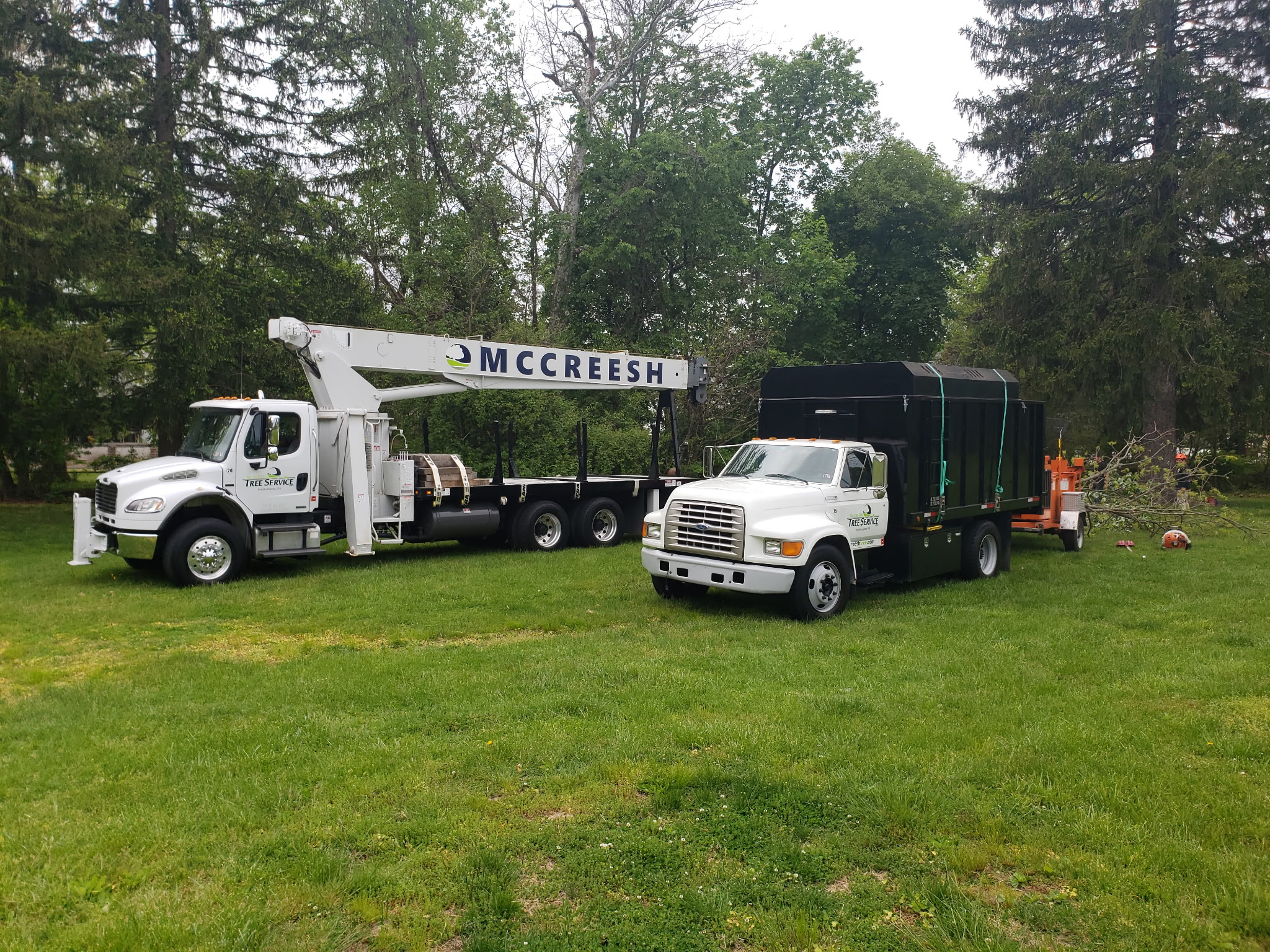 McCreesh Tree Service professional crew and equipment on the job