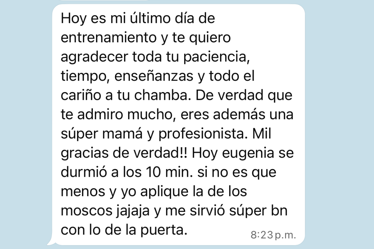 Testimonio de WhatsApp