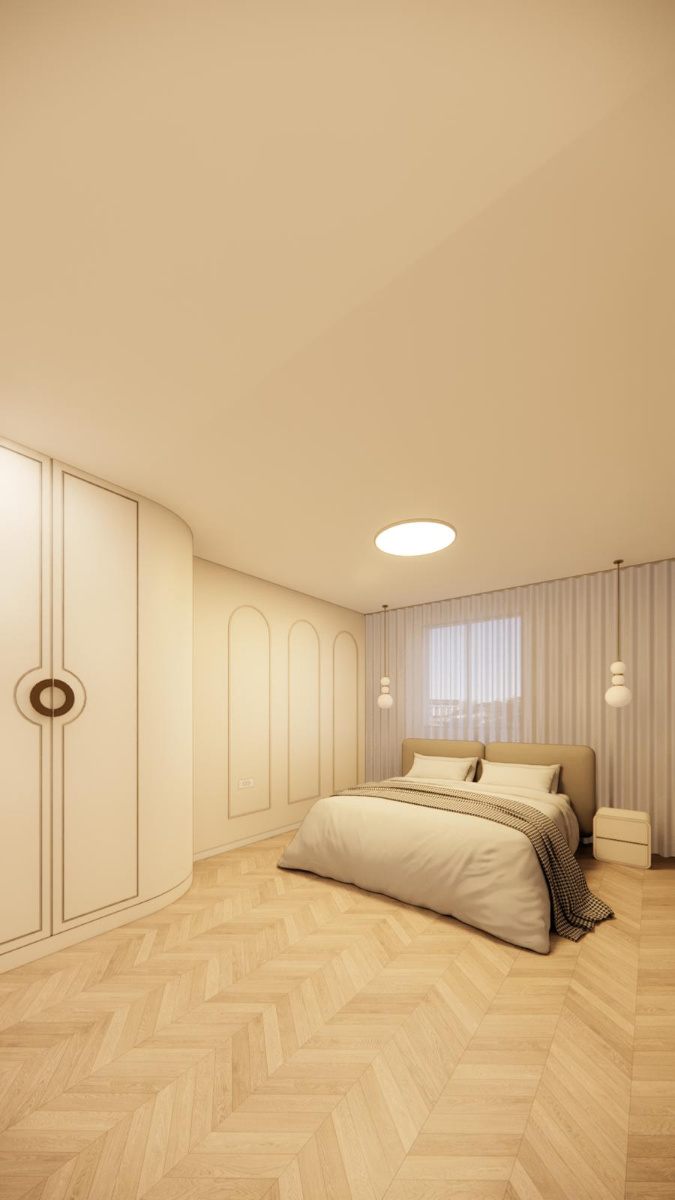 חדר שינה מודרני מעוצב