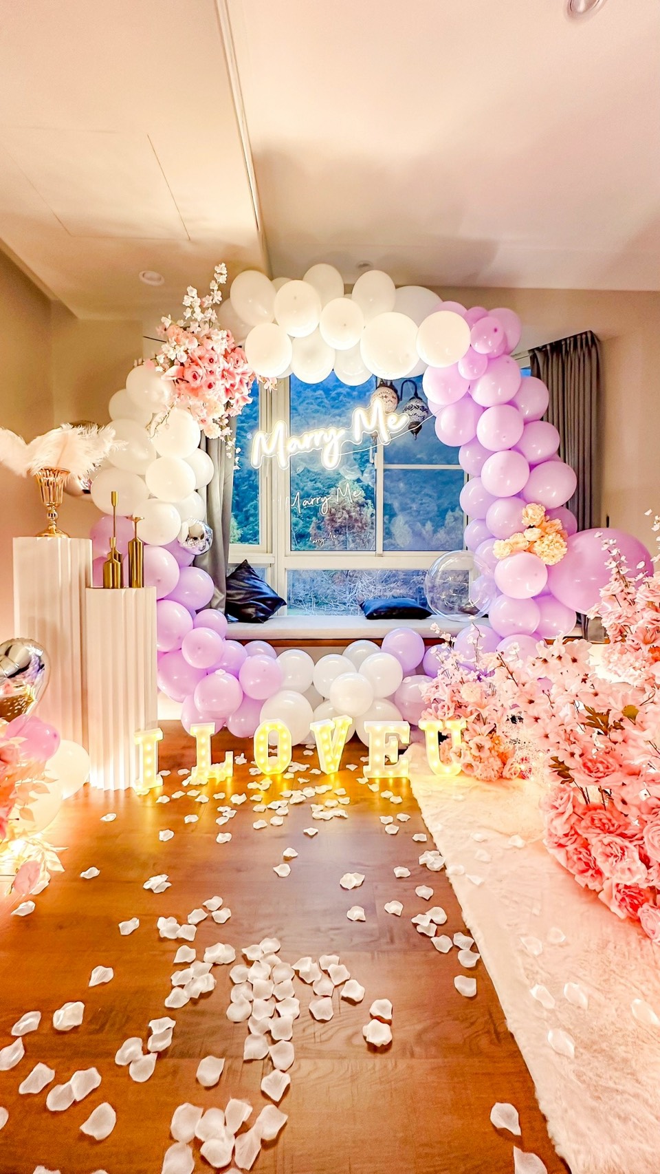 求婚佈置|糖霧氣球