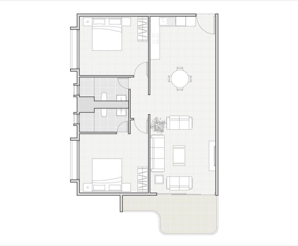 2-Bedroom Apartment view 2