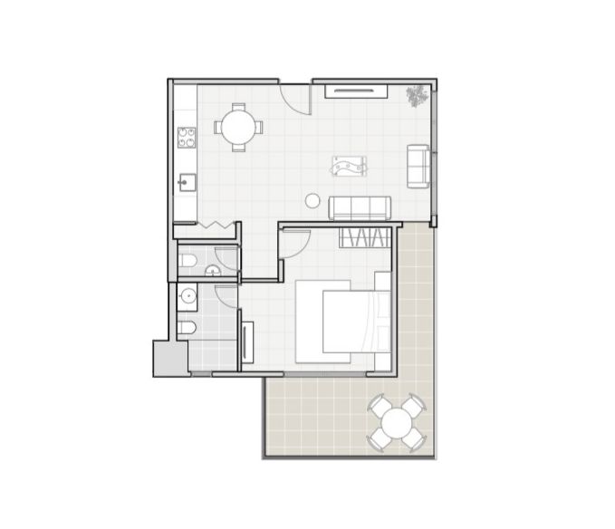 The Pavilion - 1-Bedroom Apartment Floor Plan