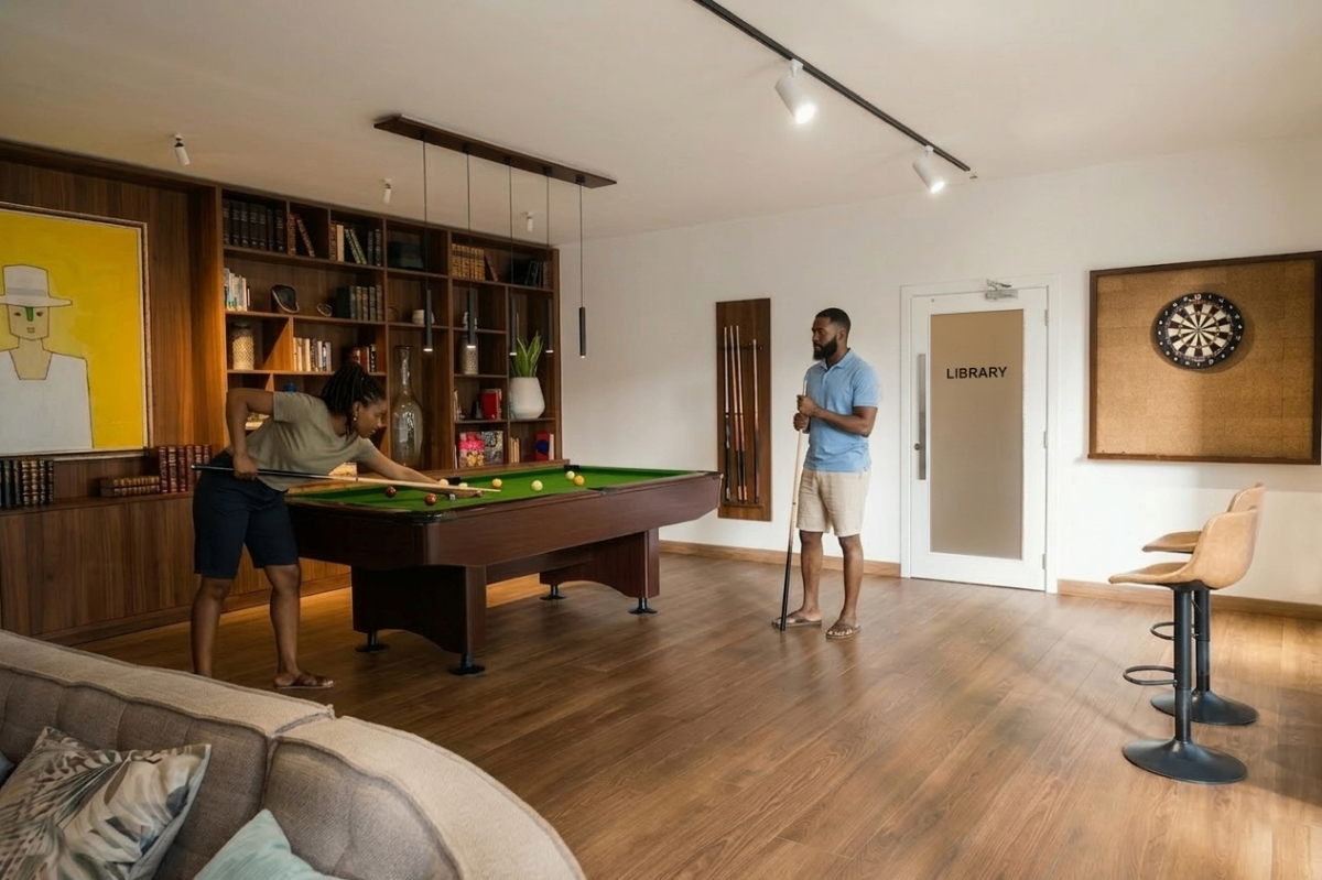 Library & Pool Room - View 1