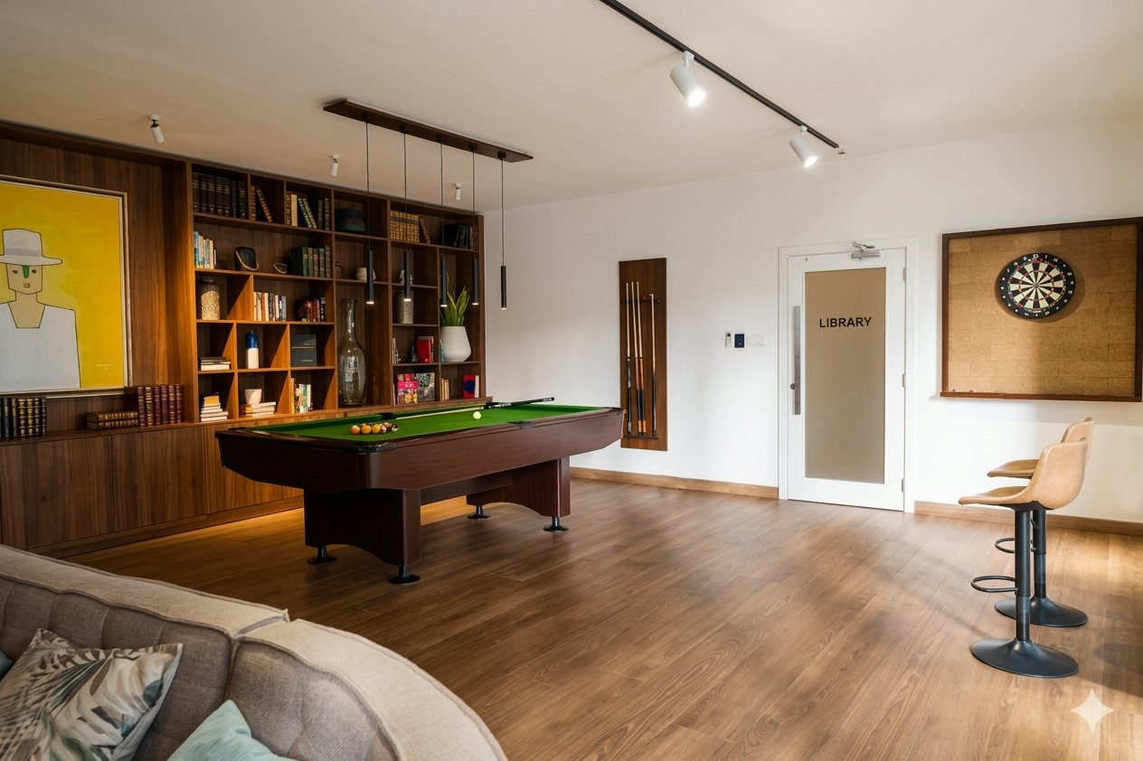 Library & Pool Room