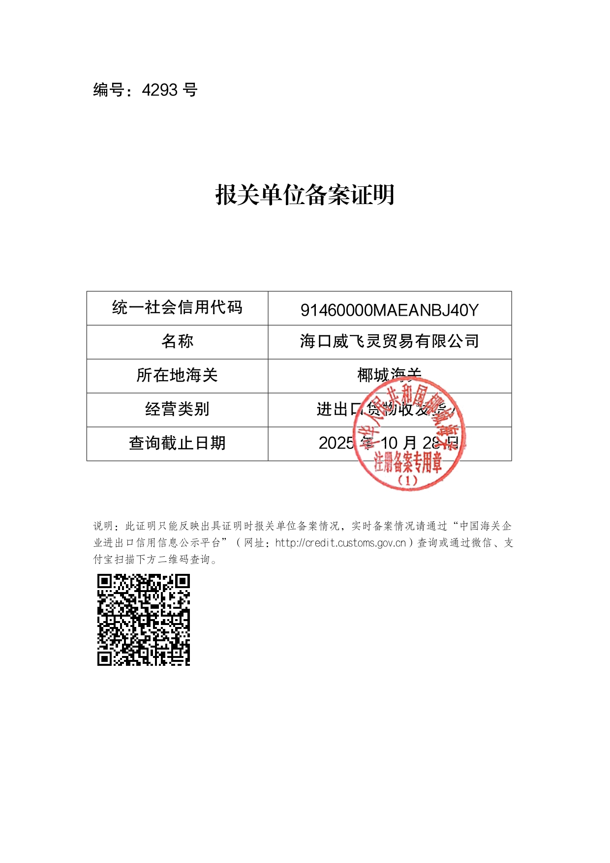 Свидетельство о регистрации таможенного декларанта