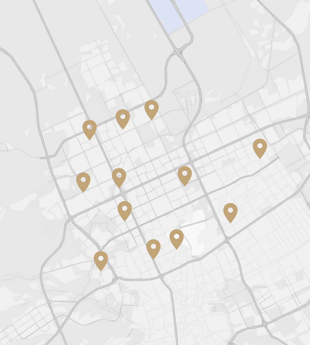 Riyadh service areas map Al Nakheel Al Olaya Hittin Al Malqa Diplomatic Quarter premium districts