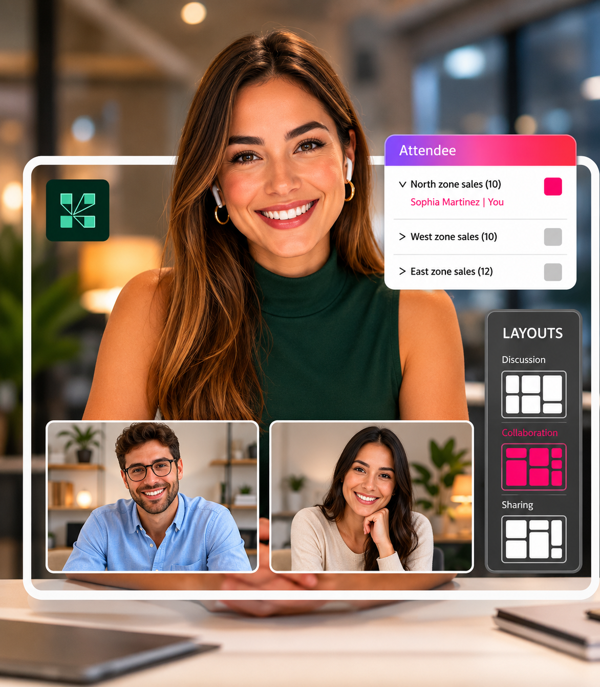 Adobe Connect virtual training room interface