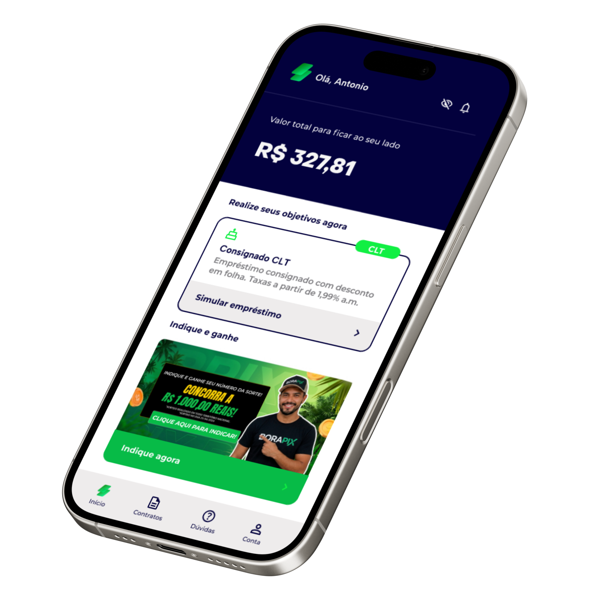 Aplicativo Ficash no celular