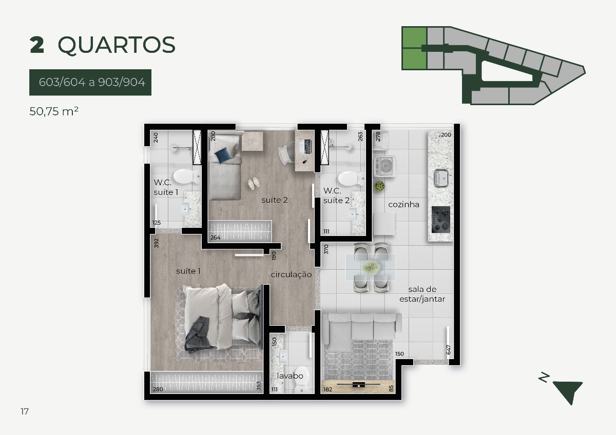 Planta 2 Quartos