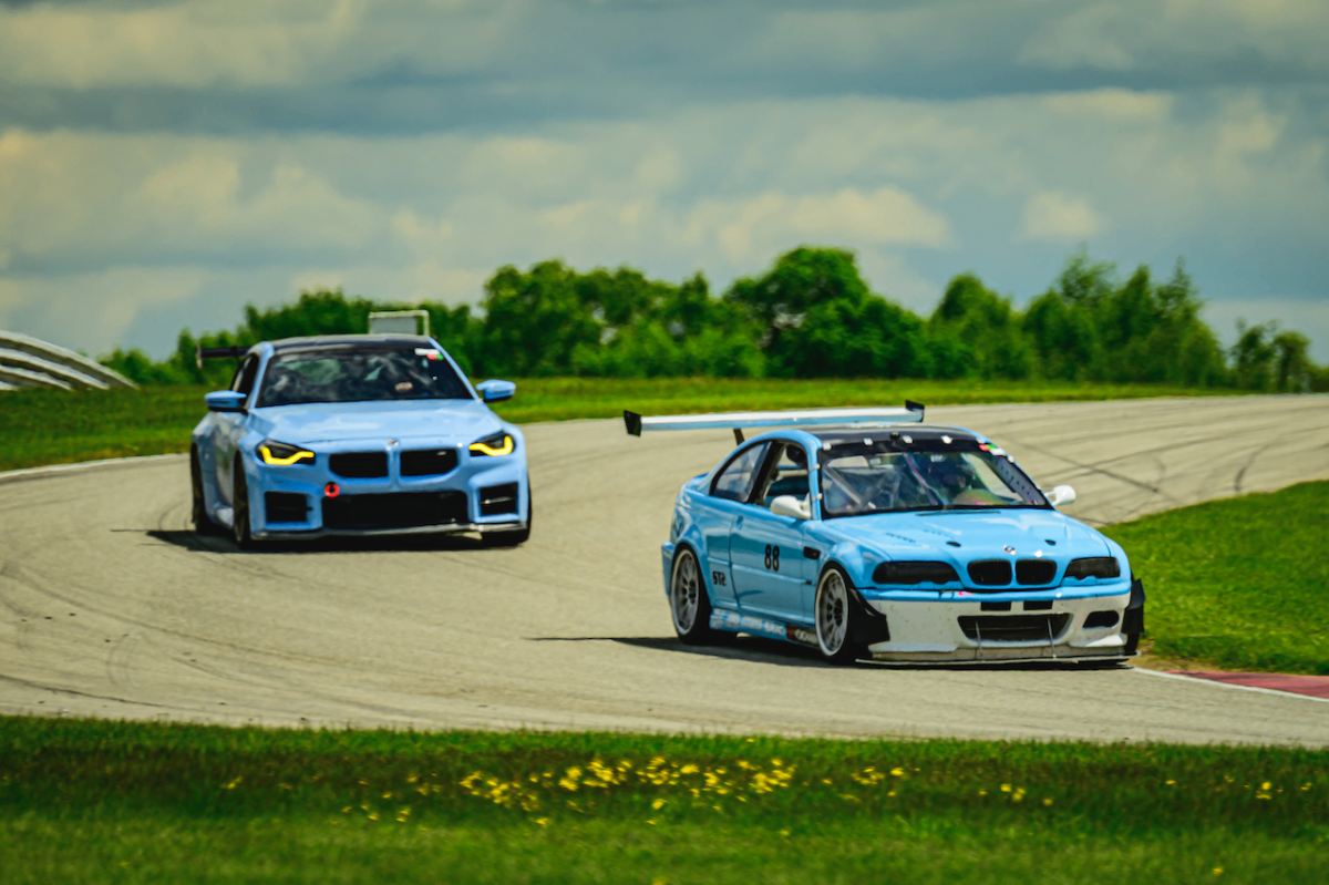 Victory 360 BMW race cars competing on track