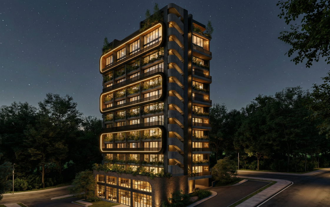 Castropol - Vista Nocturna Iluminada