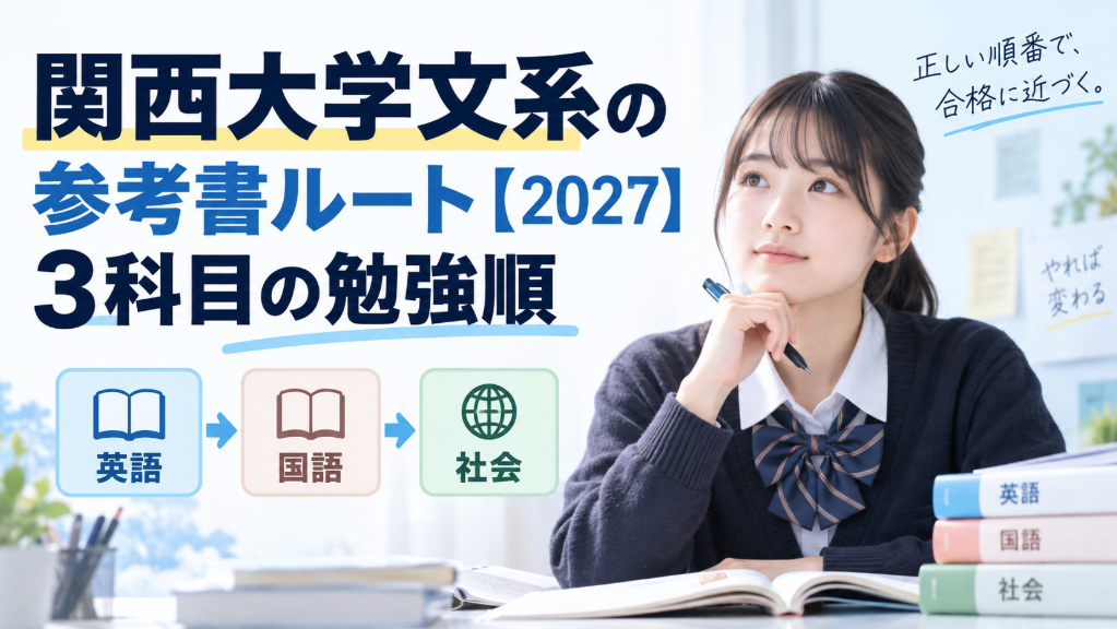 関西大学文系の参考書ルート【2027】3科目の勉強順