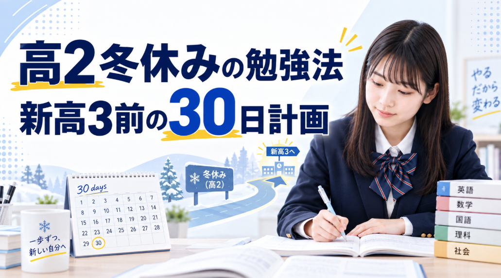 高2冬休みの勉強法|新高3前の30日計画