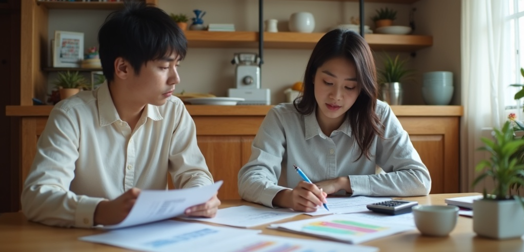 大学受験費用を検討する保護者