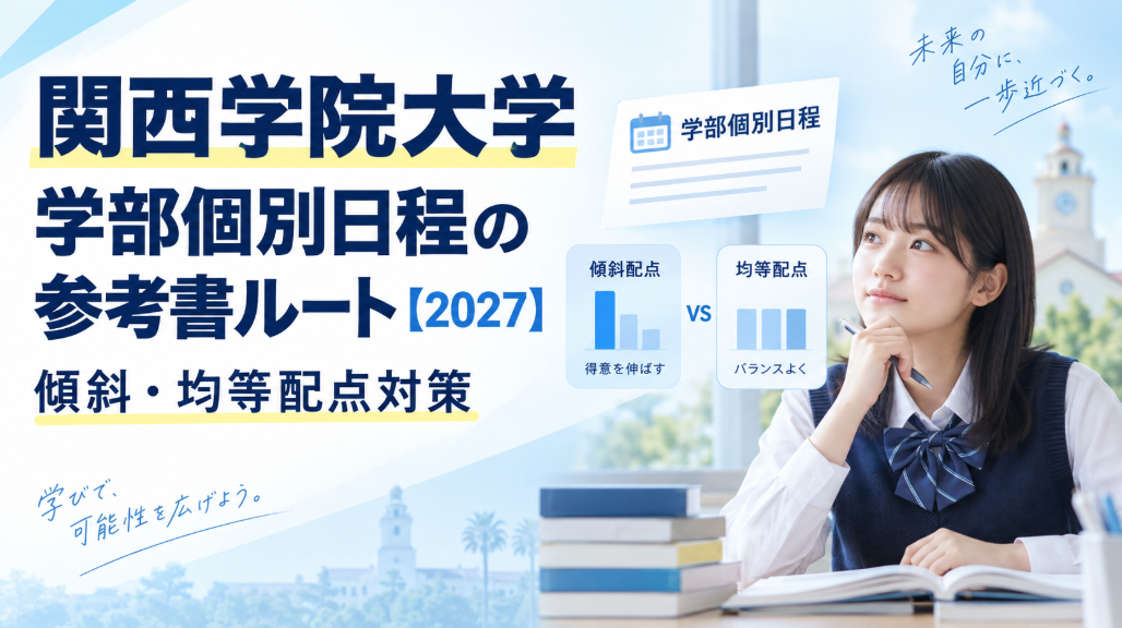 関西学院大学学部個別日程の参考書ルート【2027】傾斜・均等配点対策