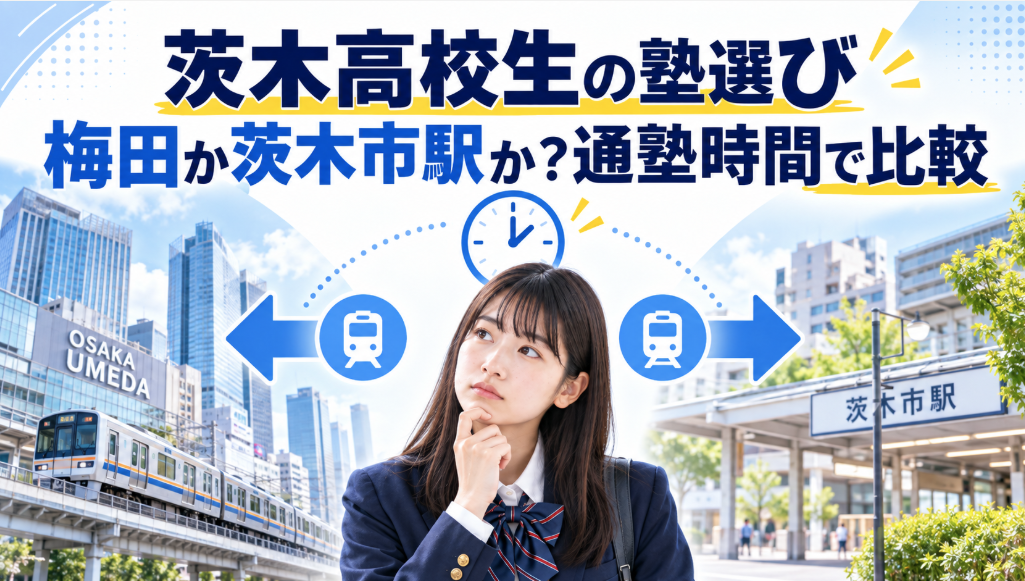 茨木高校生の塾選び|梅田か茨木市駅か?通塾時間で比較