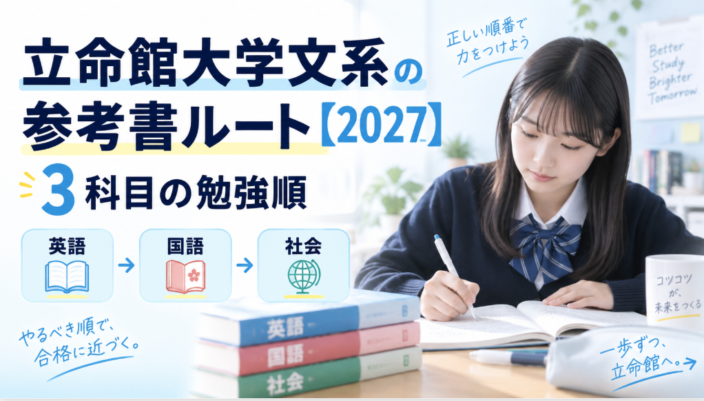 立命館大学文系の参考書ルート【2027】3科目の勉強順