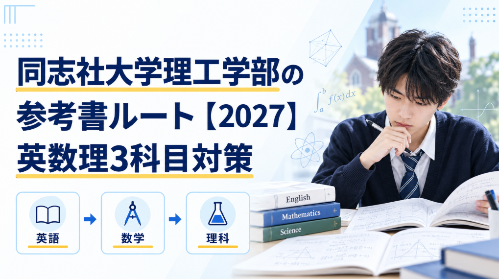 同志社大学理工学部の参考書ルート【2027】英数理3科目対策