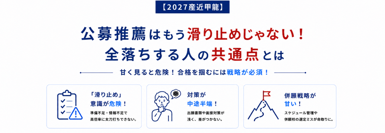 産近甲龍 公募推薦 激戦区