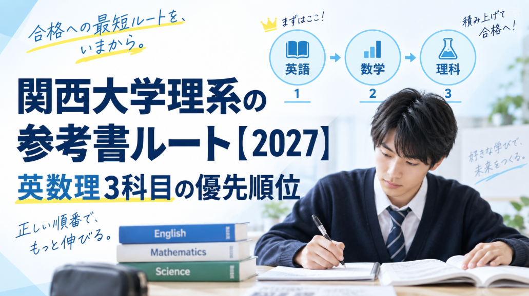 関西大学理系の参考書ルート【2027】英数理3科目の優先順位