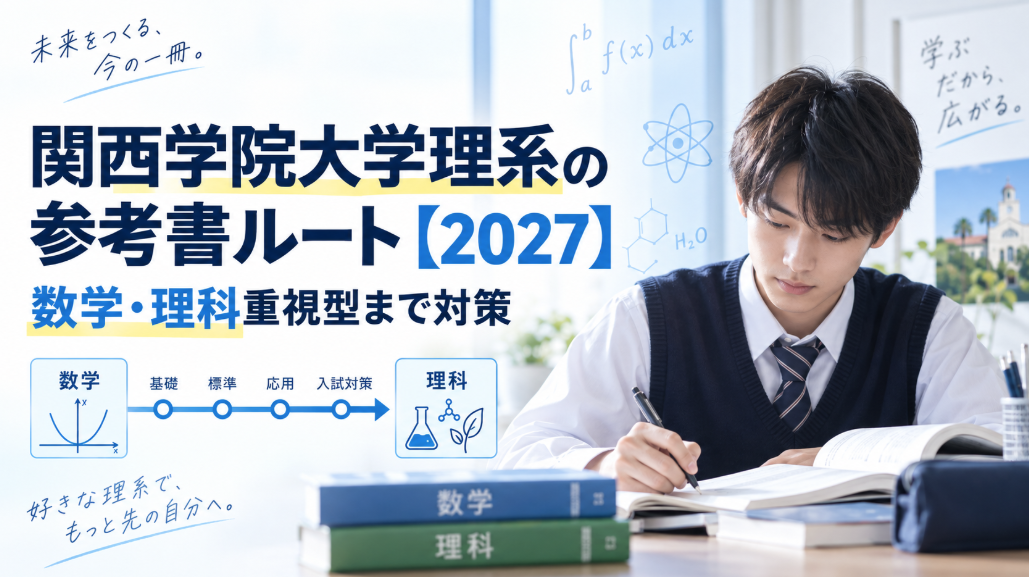関西学院大学理系の参考書ルート【2027】数学・理科重視型まで対策