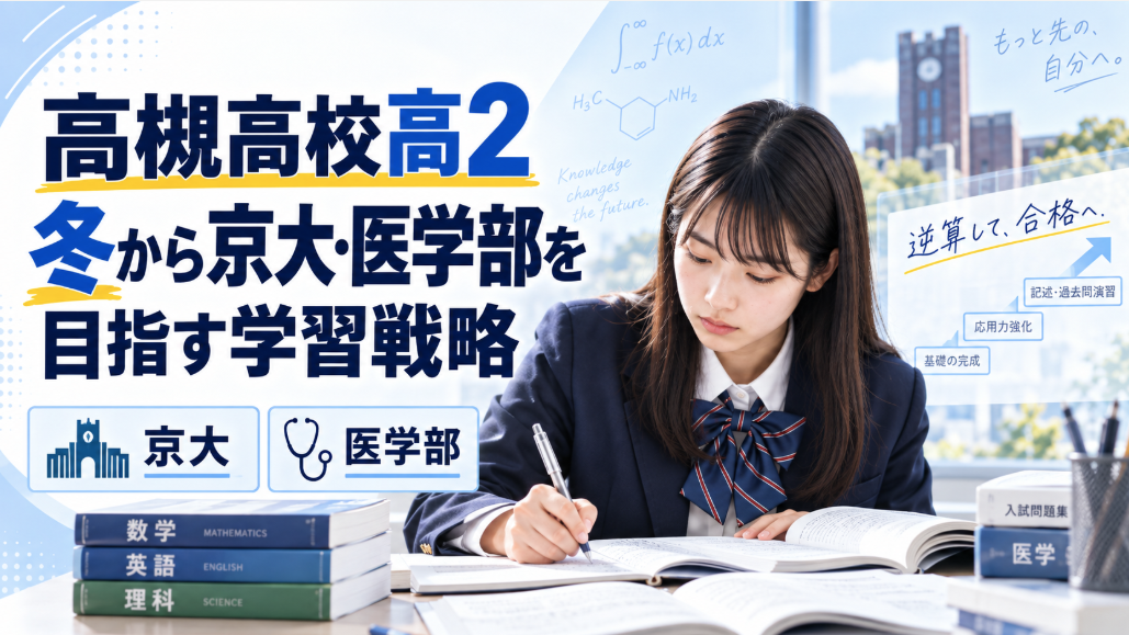高槻高校高2|冬から京大・医学部を目指す学習戦略