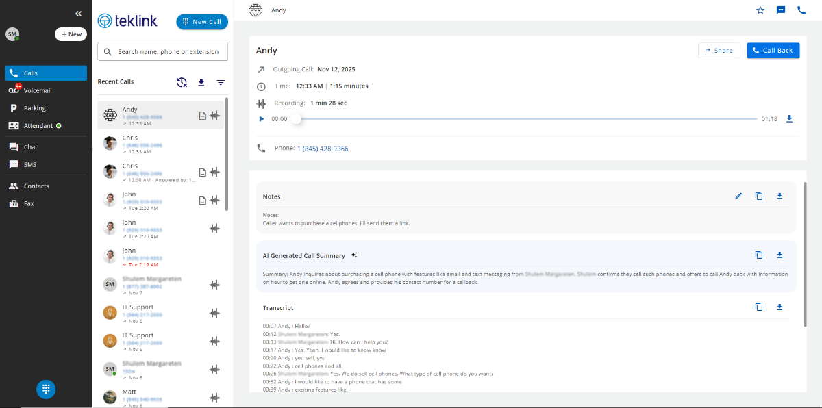 Desktop Softphone Application