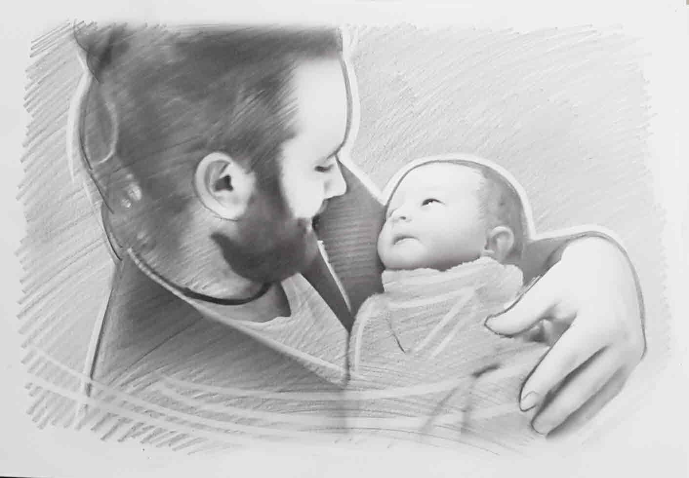 Großeltern mit Enkeln Portrait meinface