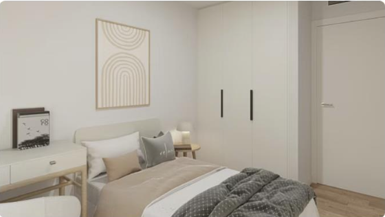 Render del dormitorio principal