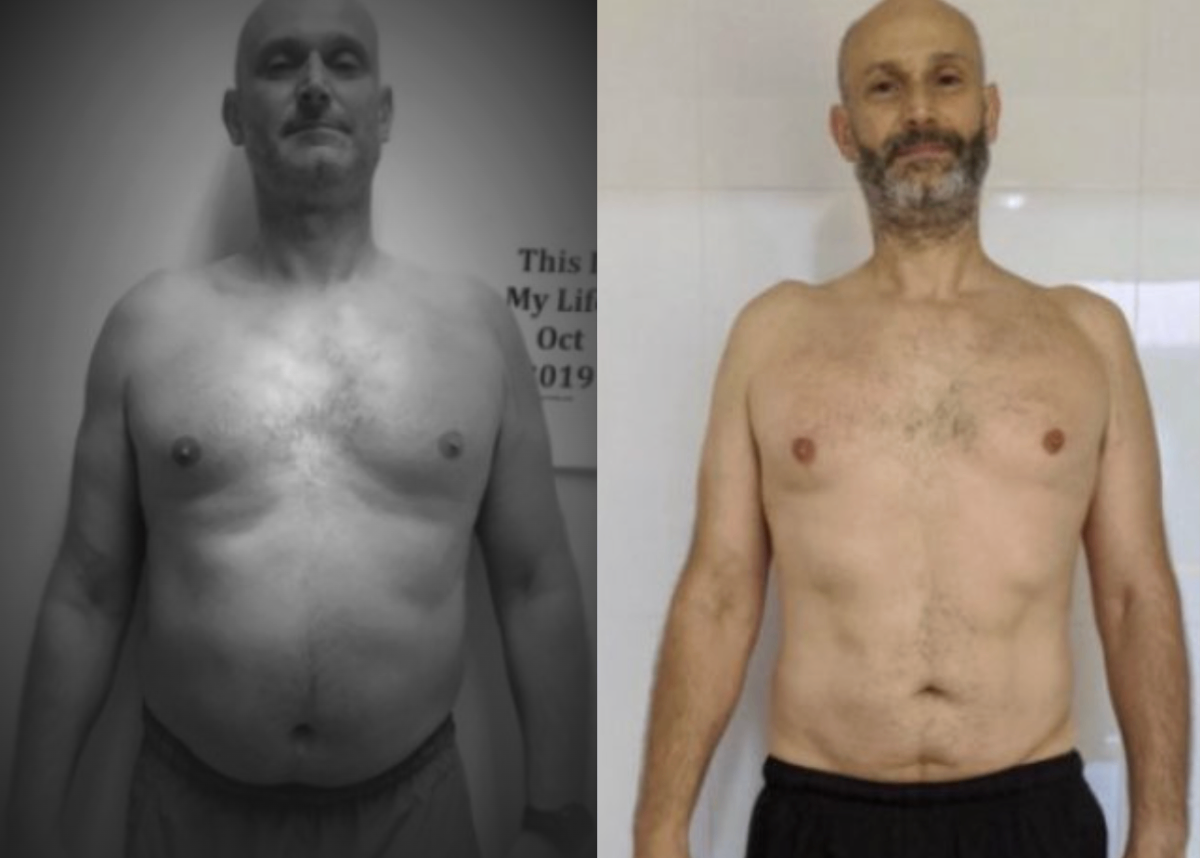 Dom's transformation - before and after