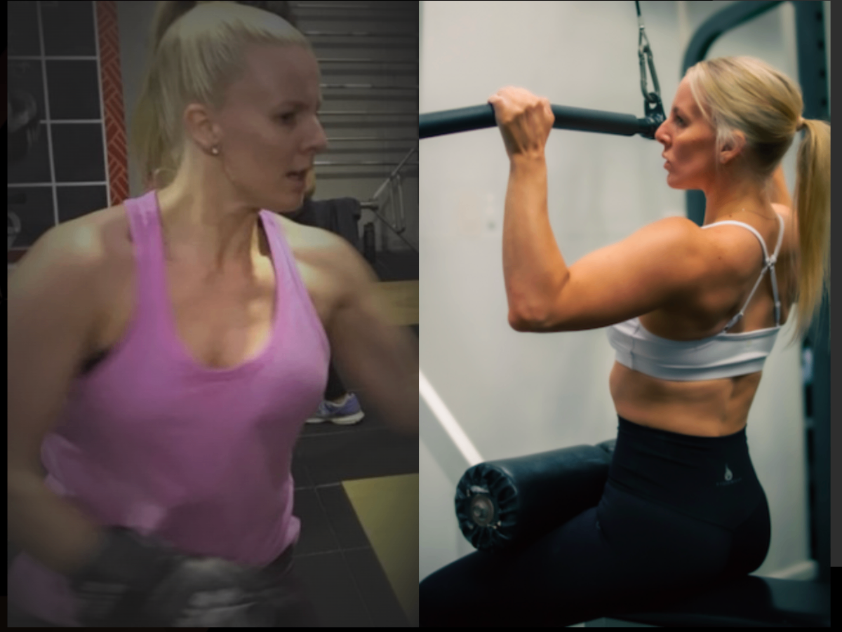 Belinda's transformation - before and after
