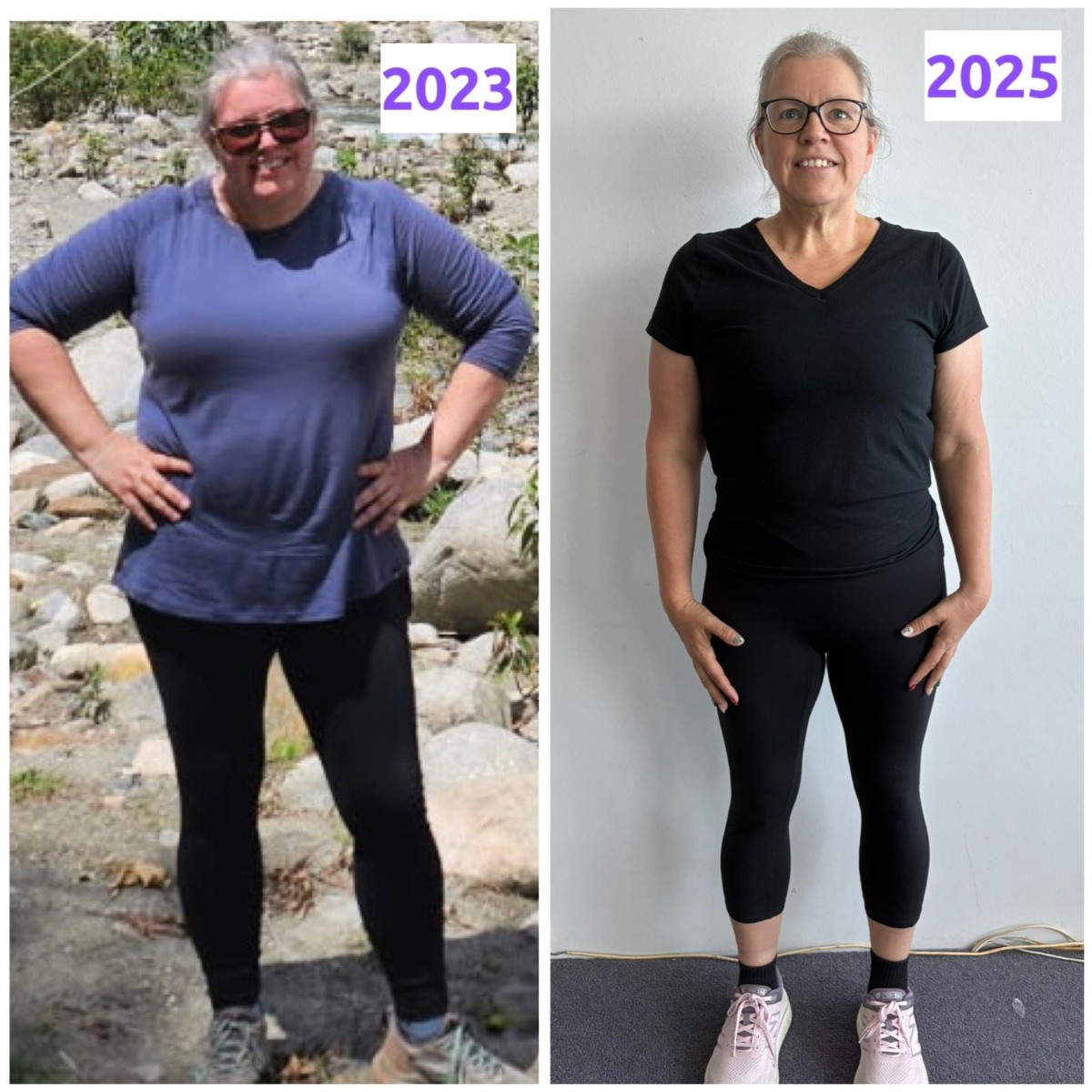 Julie's transformation - before and after