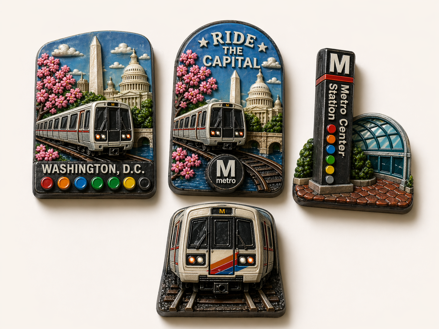 Custom resin ornament shaped as a detailed miniature landmark with hand-painted details