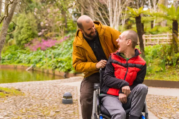 Caring support worker and client sharing a warm moment together