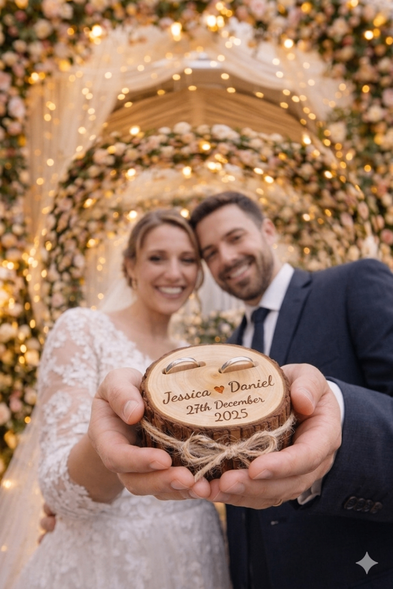 Couple avec porte-alliances