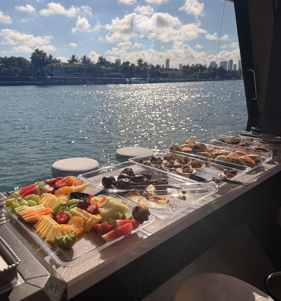 Fine dining catering on board