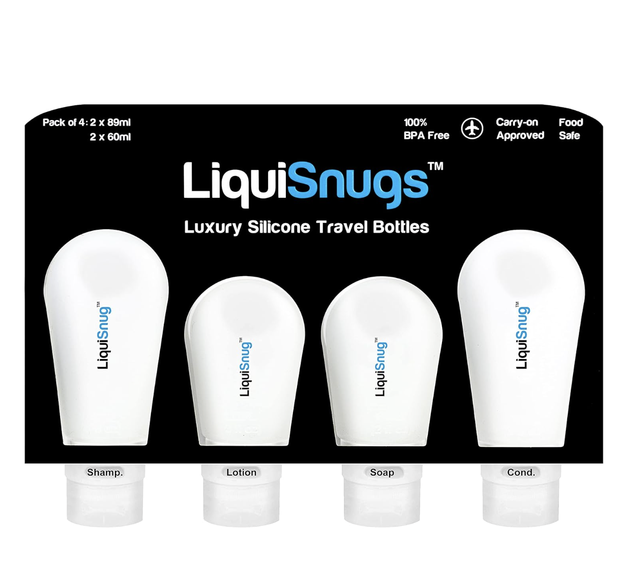 LiquiSnugs Silicone Travel Bottles