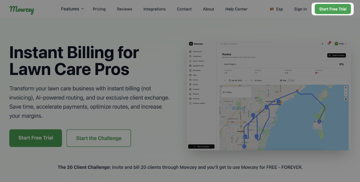 Sign up page screenshot