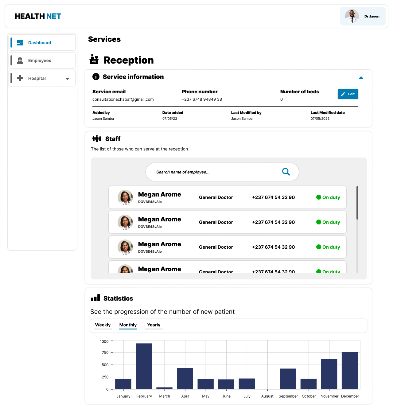 Admin Control Panel Interface