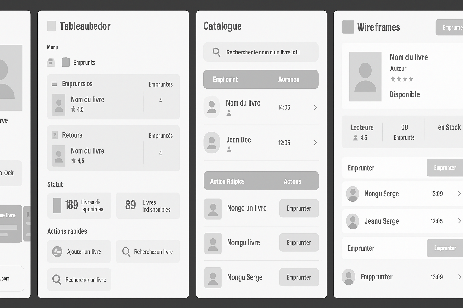 Dashboard Wireframe