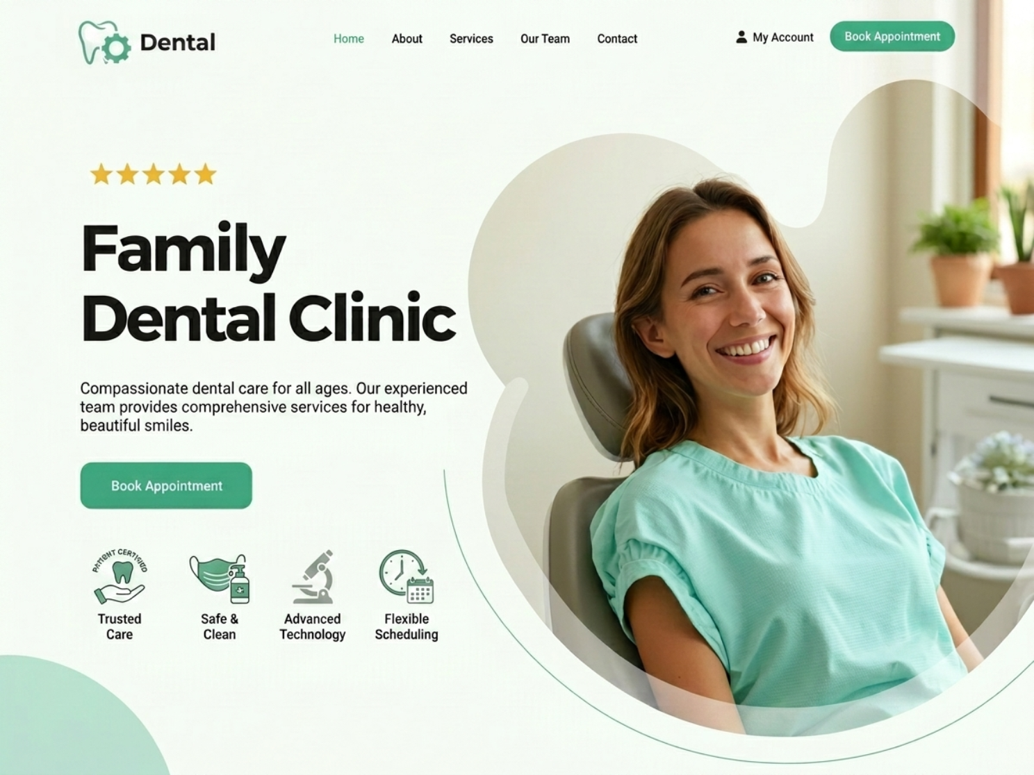 Clean dental website