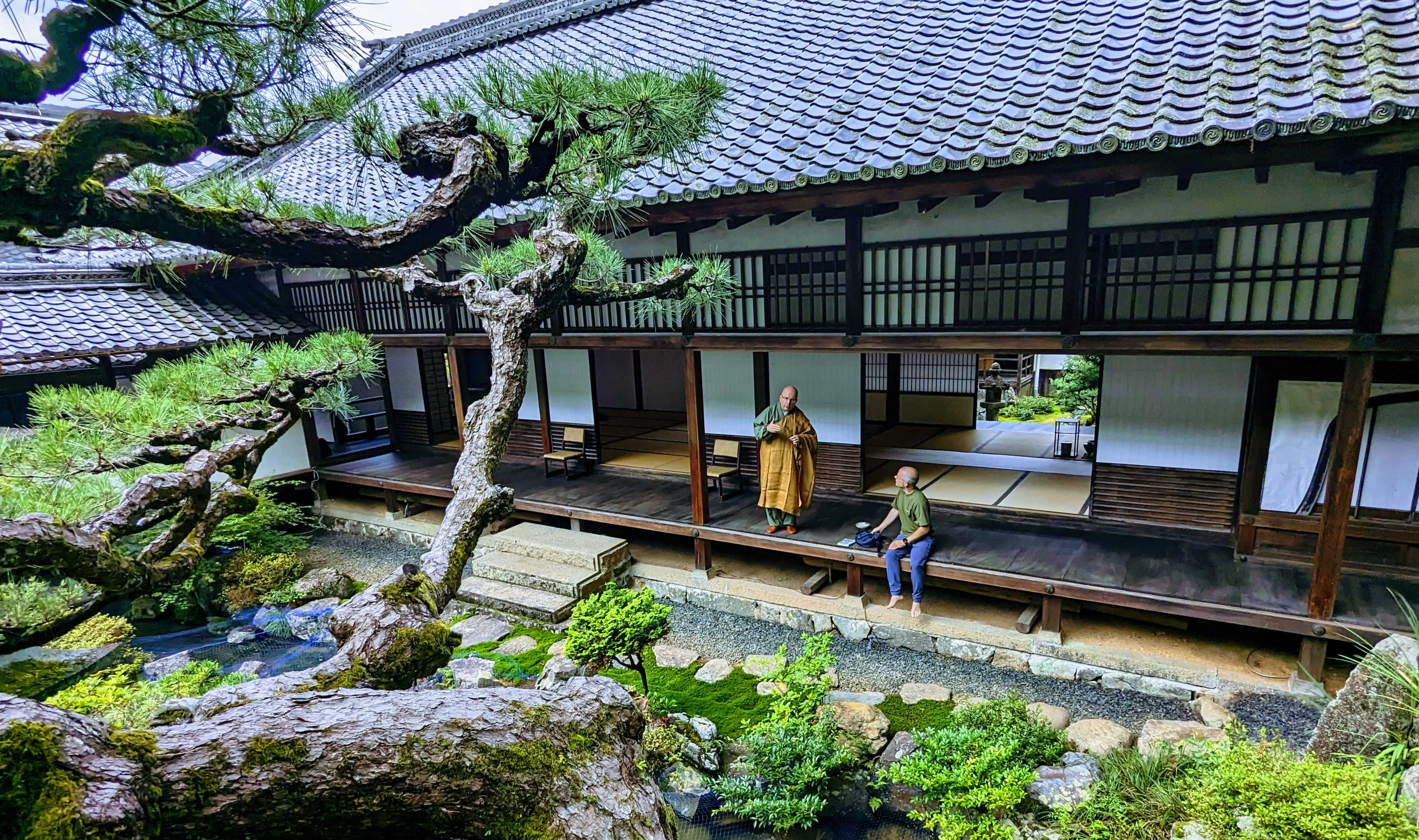 Meeting at the temple