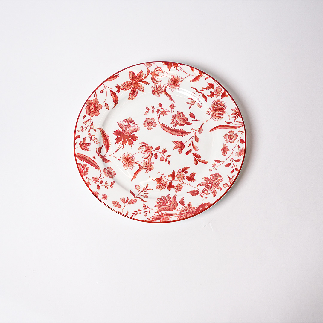 8 inch salad plate-Victorian Red Collection