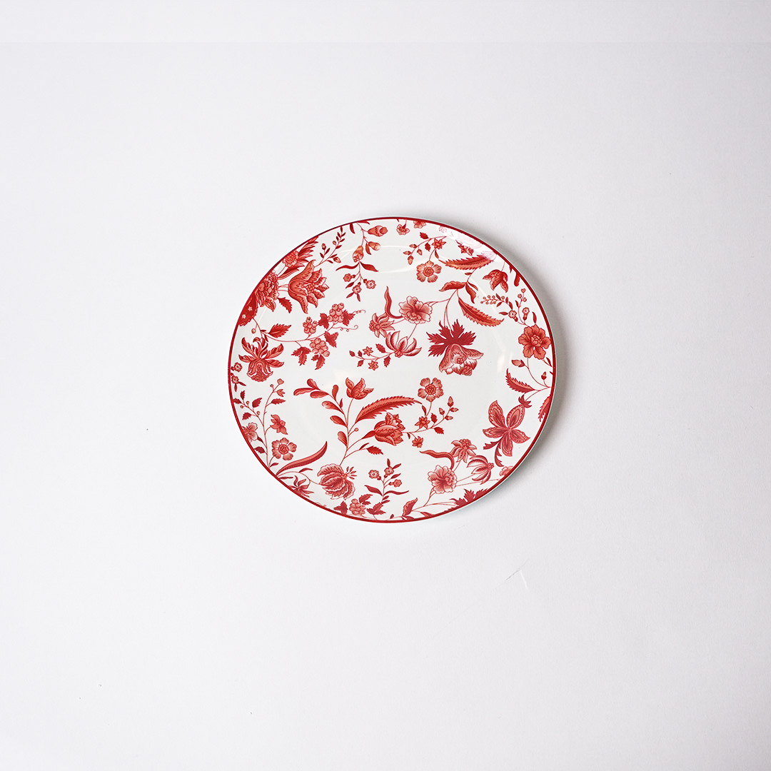 6.5 inch bread plate-Victorian Red Collection