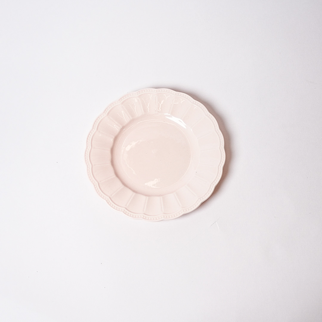6.5 inch bread plate-Michelle Pink Collection