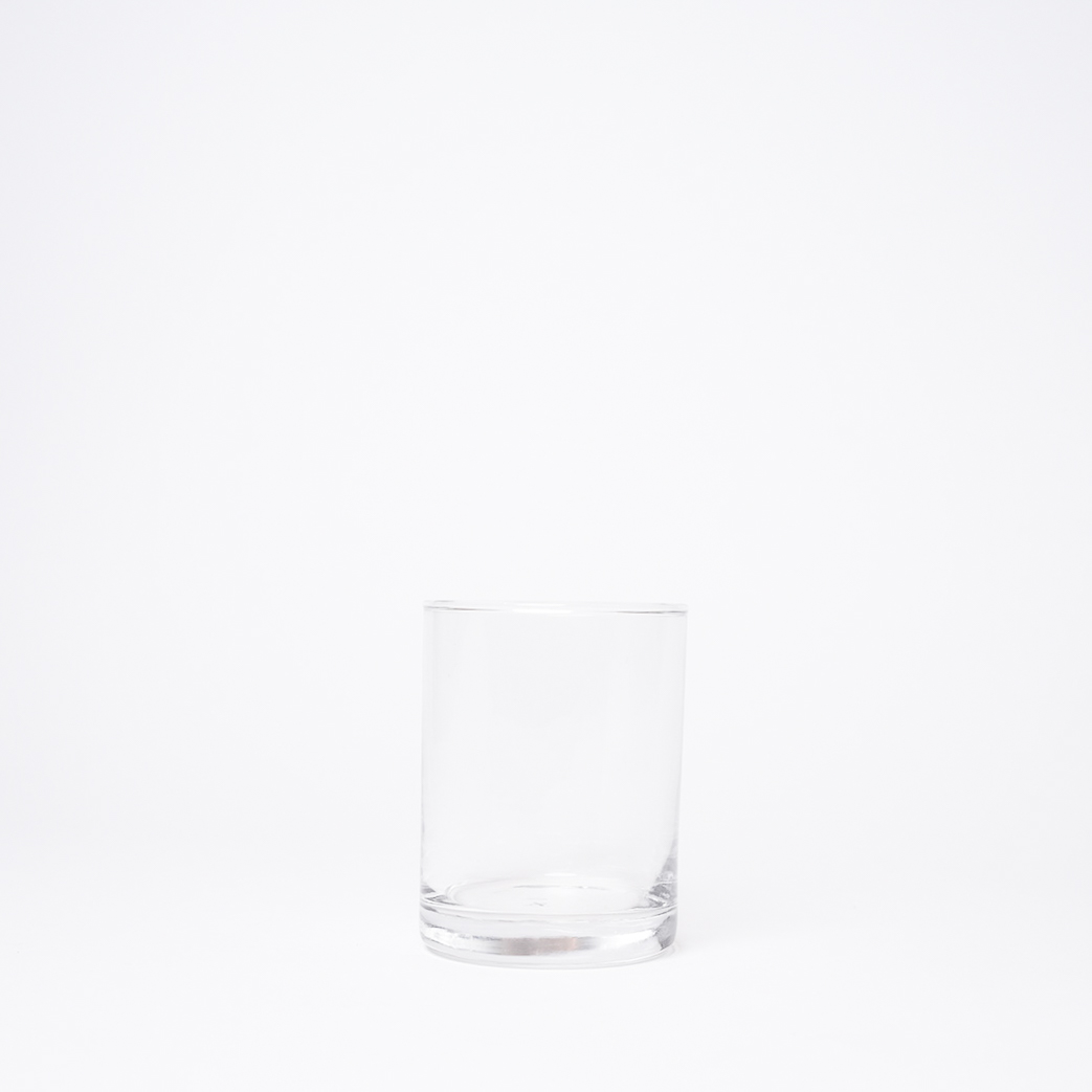 Vaso bajo de vidrio